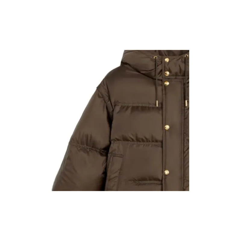 CELINE Triomphe Cropped Down Jacket In Lightweight Nylon-7