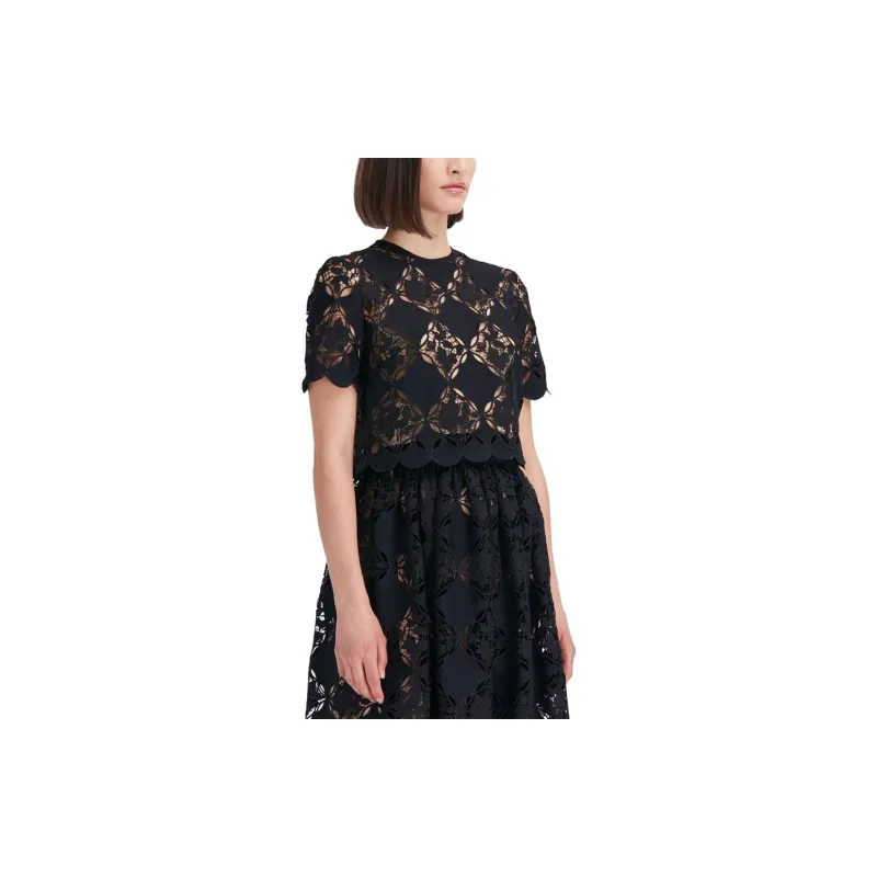 Oscar De La Renta Gardenia Guipure Blouse-4
