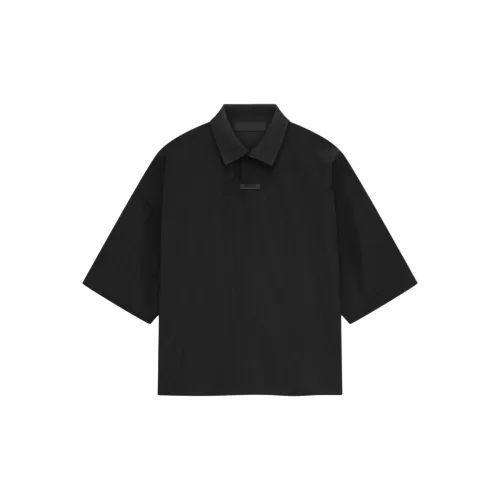 Fear Of God Essentials Fall24 BACK TO SCHOOL Series Polo Shirts Men Obsidian Black/BLACK