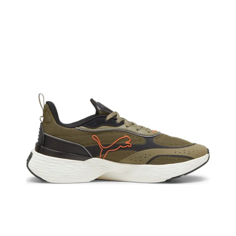 PUMA Softride Sway Anti Slip Wear Resistant Low Top Running Shoes Unisex Olive Green-1