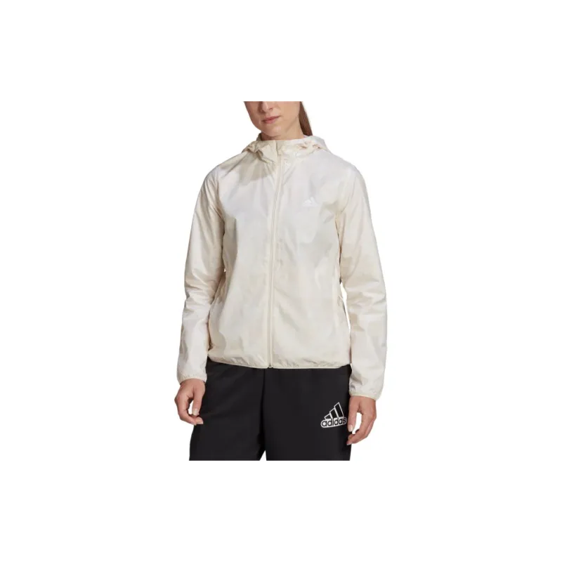 Adidas Allover Print Windbreaker Jackets & Coats Women's White-2