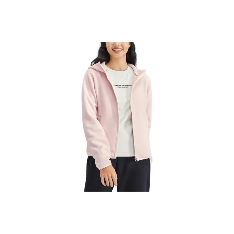 Skechers Sports Life Collection Jackets & Coats Women's Gray Pink-1