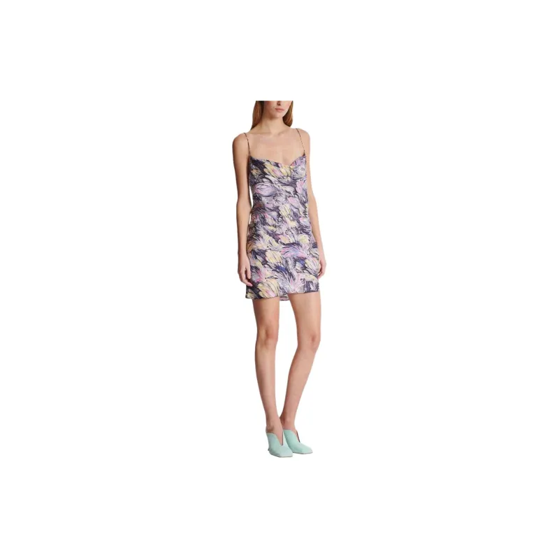 BALMAIN Floral Printed Strapped Mini Dress-1