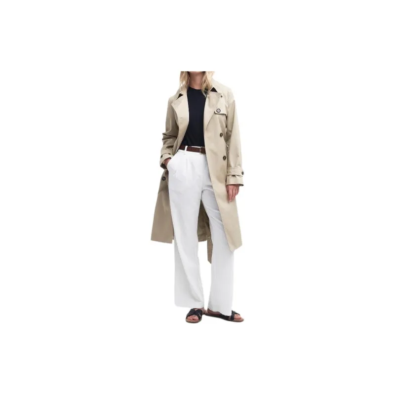 BARBOUR Greta Showerproof Trench Coat Coats Women's Beige-1