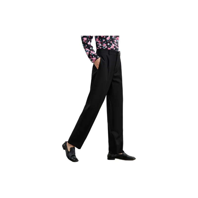 JZ. ANNAKRO Casual Pants Women's Plain Black-2