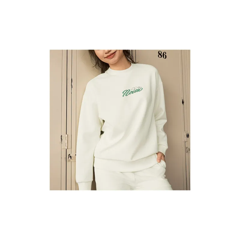 QIAODAN Early Autumn Sweatshirt Women's Cream White-2