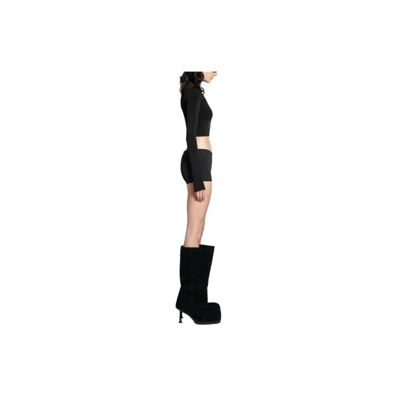 Balenciaga Cropped Turtleneck 'Black'-4
