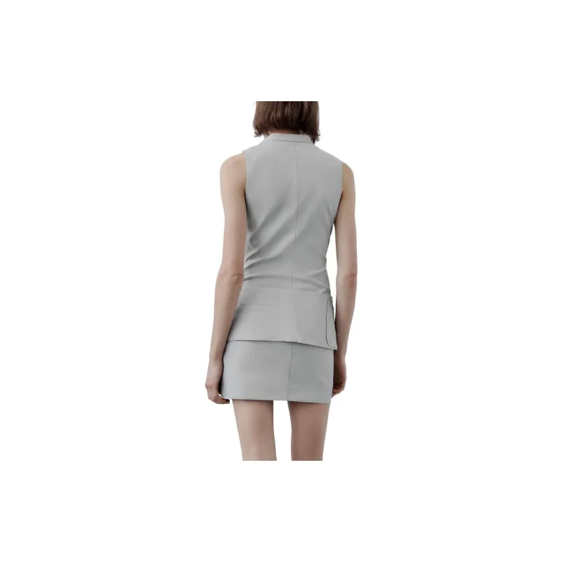 ZARA Sleeveless Dress Women's Beige-3