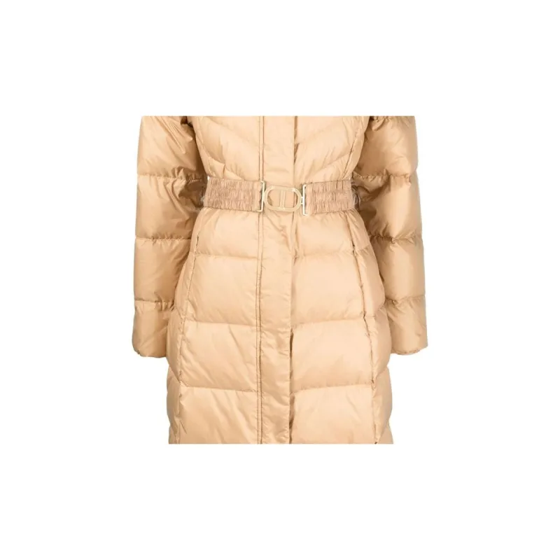 Twinset Hooded Belted Quilted Puffer Coat-5