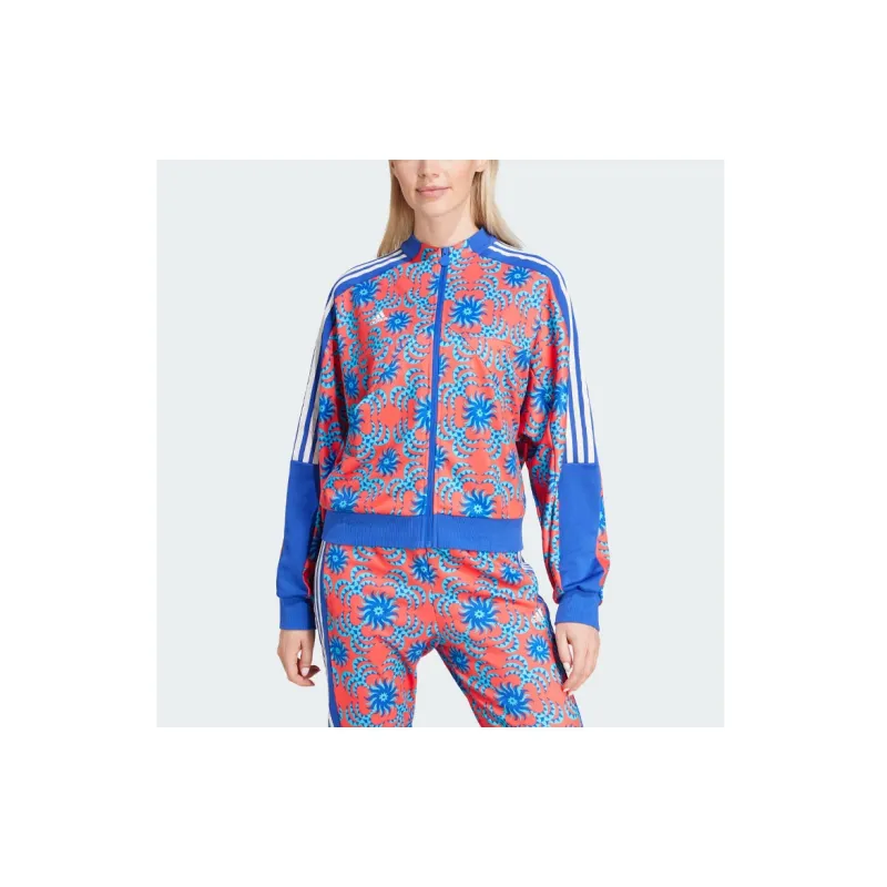 Adidas x FARM RIO Tiro Track Jacket Retro Sports Stand Collar Jackets Women's Bright Red-3