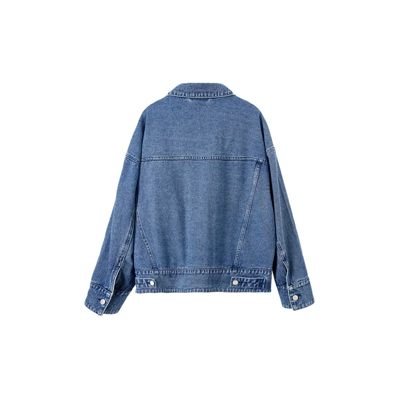 SENTUBILA Denim Jackets Women's Aquatic Blue-6