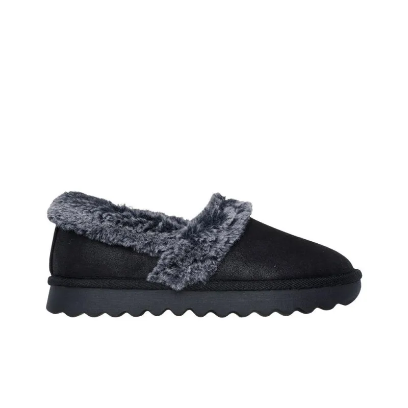 Skechers Slip Resistant Warm Low Top Casual Shoes Women's Black-1