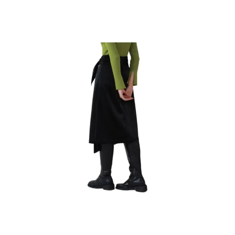 BLUEerror Casual Long Skirt Women's Black-2