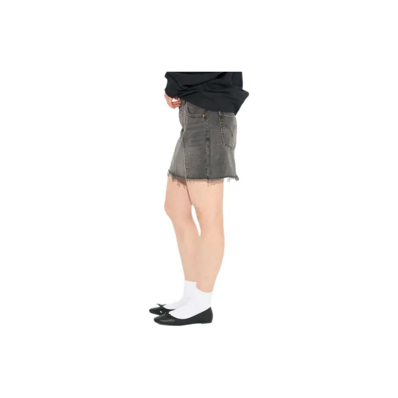 Levi's Denim Short Skirts Women's Black-4