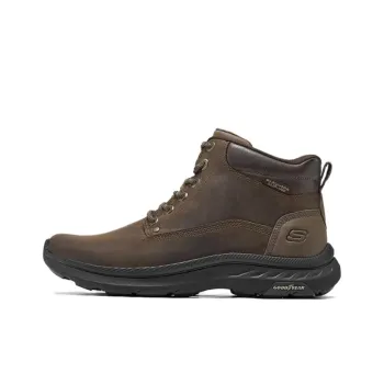 Skechers SKECHERS MENS USA Anti Slip Wear Resistant High Top Casual Shoes Men's Dark Brown
