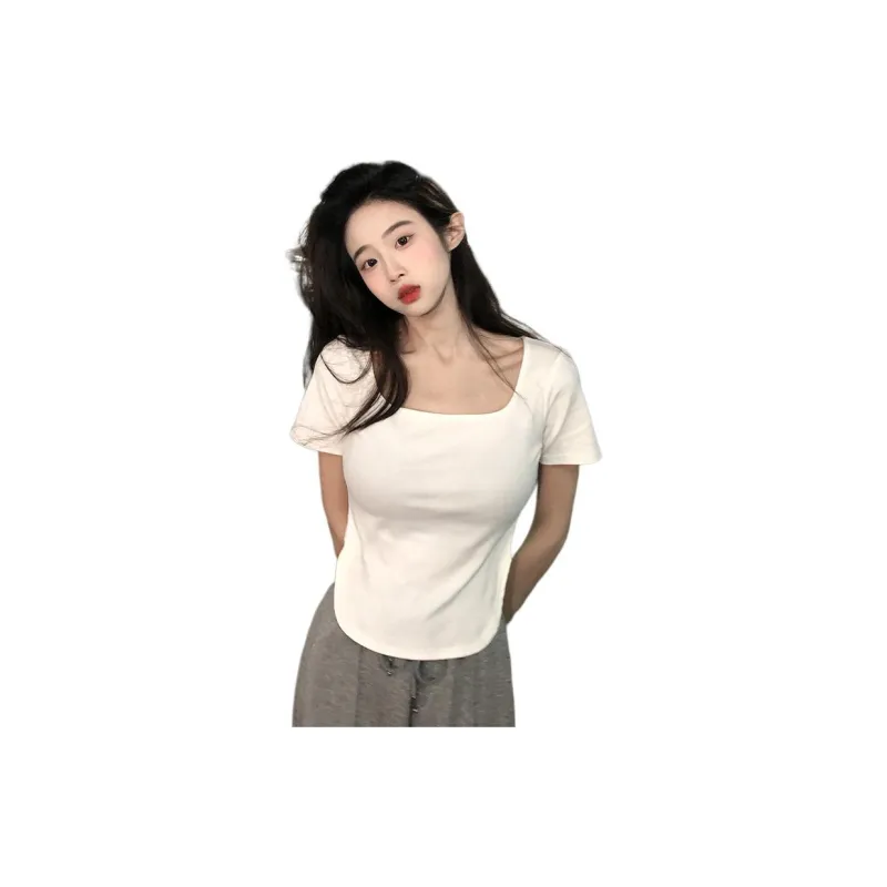 HUASJ T Shirts Women's White-2
