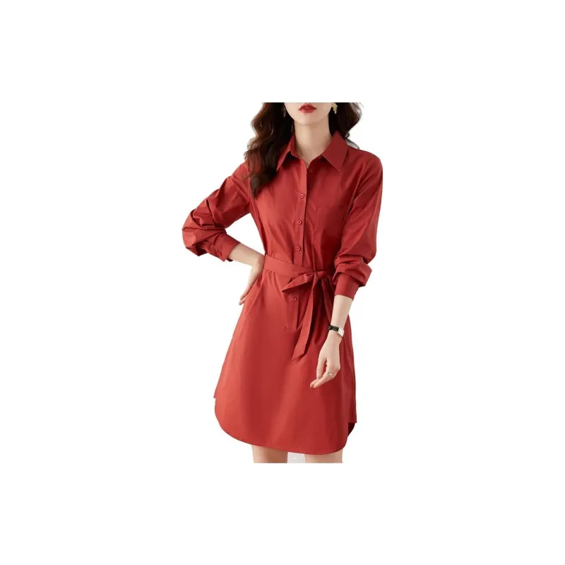VIMLY Long Sleeved Dresses Women's-5