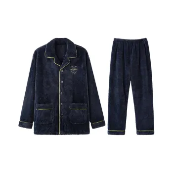 Lan Miao Pajama Set Men's Navy Blue