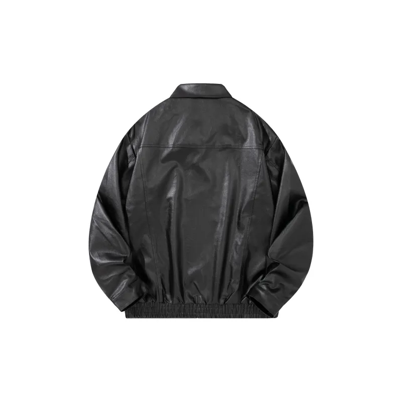 POPEYE Leather Jacket Spring & Autumn Season Unisex-1