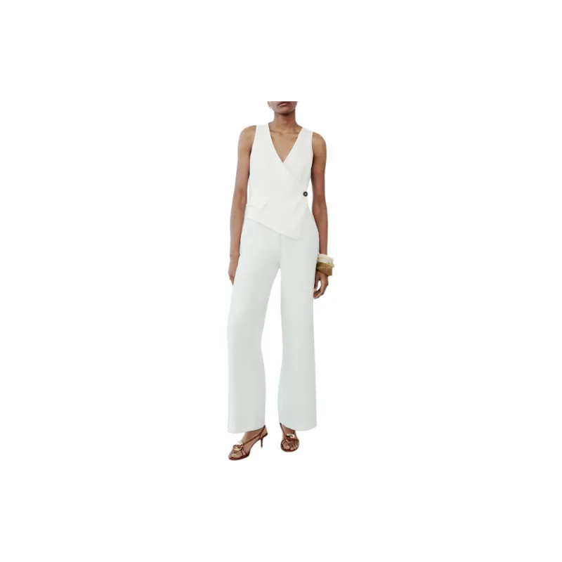 ZARA Jumpsuits Women's White-2