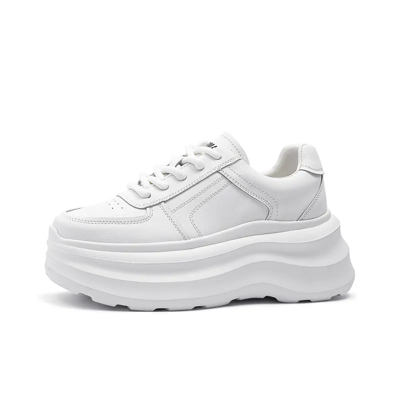 OMS Stylish Skateboarding Shoes 6cm Women's White-0