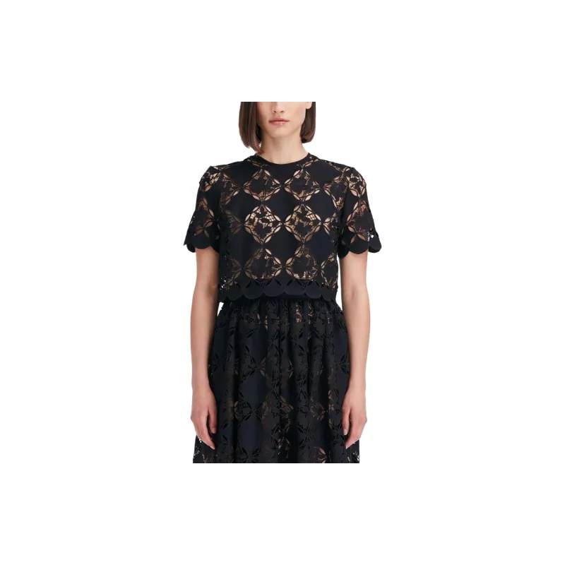 Oscar De La Renta Gardenia Guipure Blouse-2