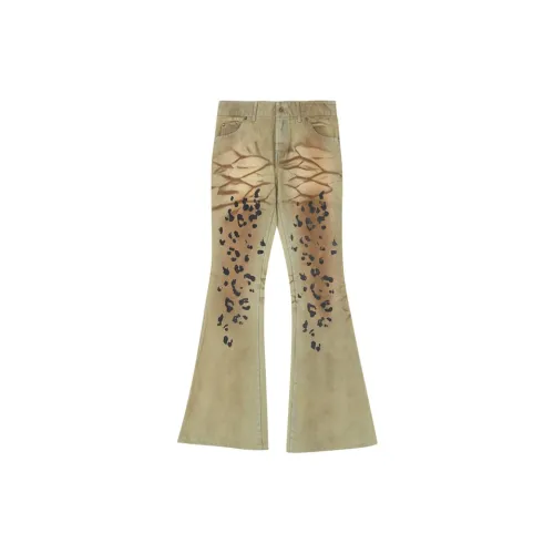 JUFU Jeans Women's Leopard Print