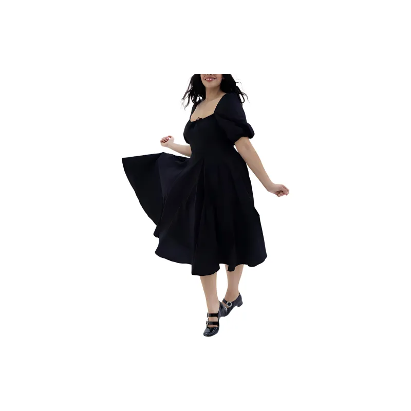 Selkie Collection SS24 Short Sleeved Dresses Women's Black-3