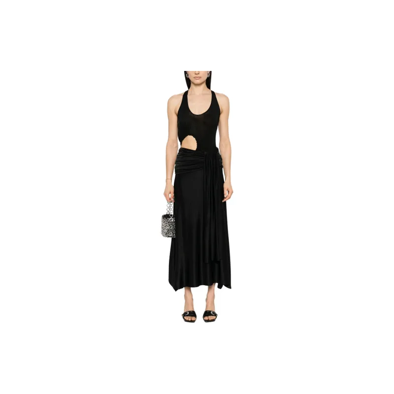 Paco Rabanne Gathered Detailed Midi Skirt-1