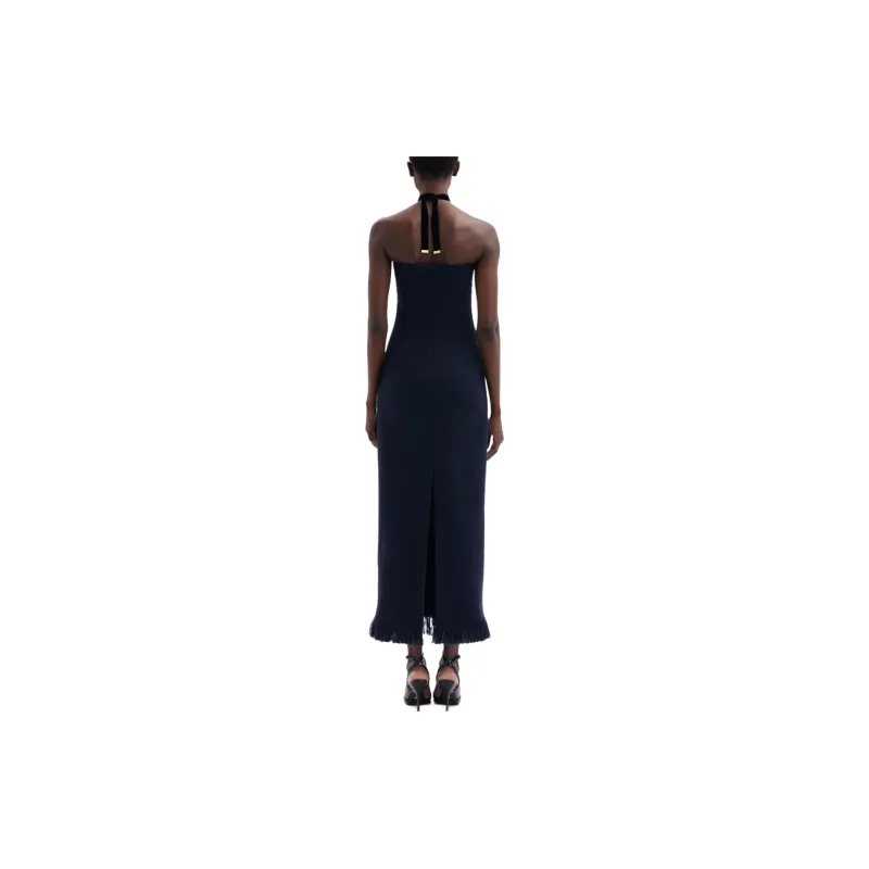 Oscar De La Renta Strapless Tweed Midi Dress-2