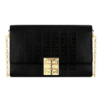 GIVENCHY 4G Cow Leather Crossbody Bag Small Size Women's Black