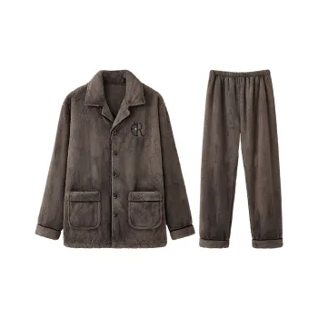 Lan Miao Pajama Set Men's Coffee