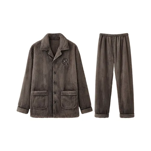 Lan Miao Pajama Set Men's Coffee