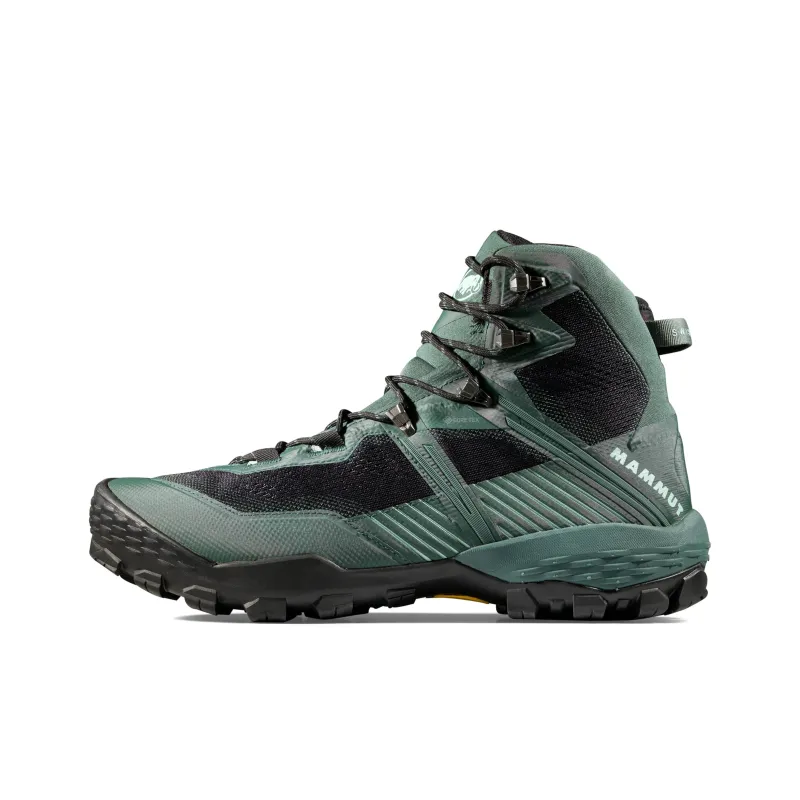 MAMMUT Ducan Anti Slip And Wear Resistant Water Resistant High Top Trekking Shoes Men's Dark Green-0