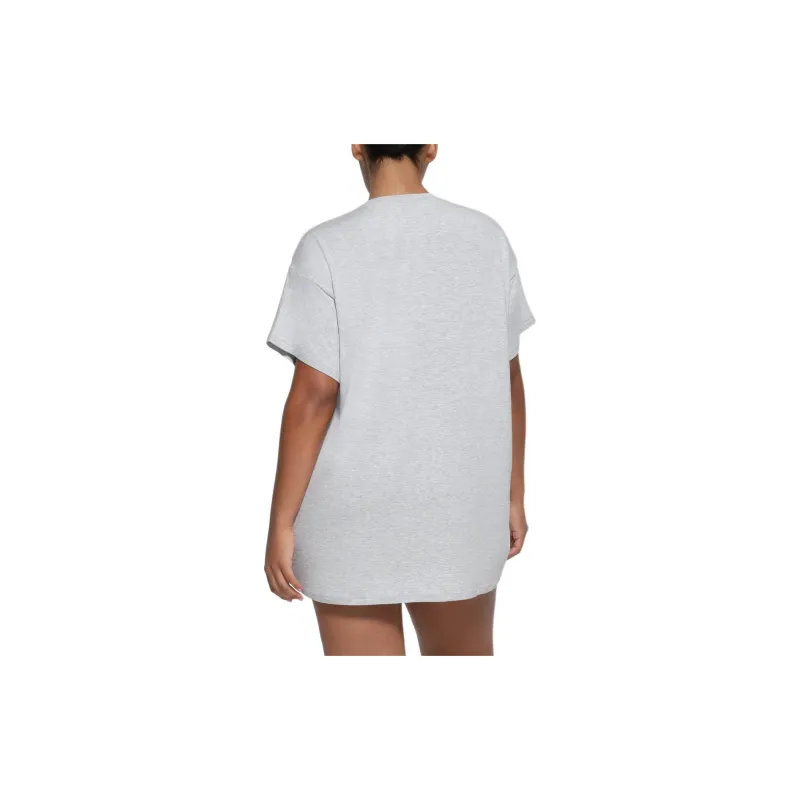 SKIMS SLEEP T-SHIRT MINI DRESS Short-Sleeved Dresses Women's Light Heather Grey-2