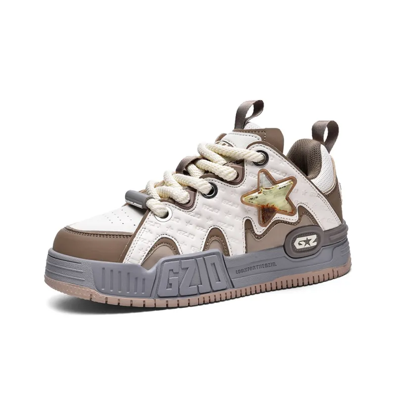 Cuzzi Anti-Slip And Wear-Resistant Height Increasing Low-Top Casual Skateboard Shoes Preppy Refreshing Unisex-9