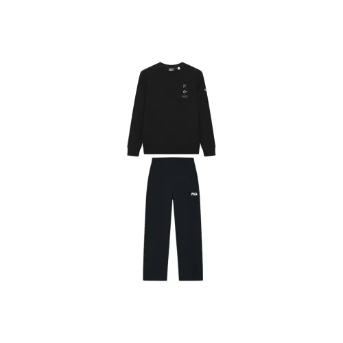 FILA Casual Sportswear Men Set Black