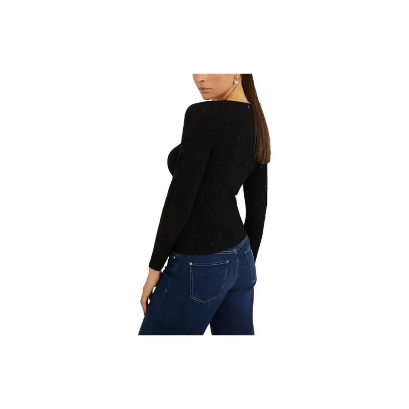 GUESS Laurel Micro Sequin Sweater Sweater Women's Black-2