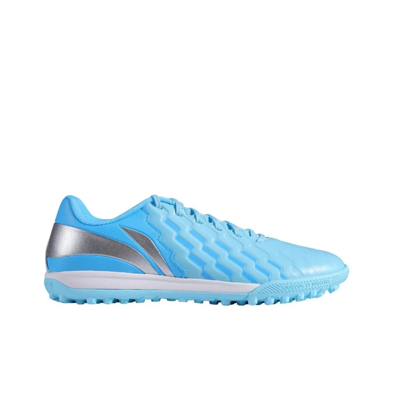 LiNing Jin TF Rubber Broken Studs Artificial Ground Anti Slip Wear Resistant Soccer Shoes Men's Blue-1