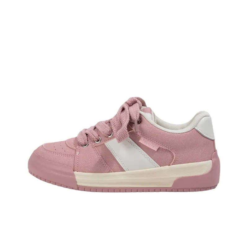 MINGKUANG Street Style Color Block Slip Resistant, Abrasion Resistant, Lightweight Low Top Skateboard Shoes Women's-0