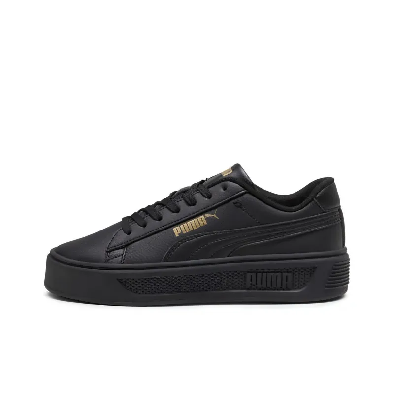 PUMA Smash Platform Cushioning, Wear Resistant Low Top Skateboard Shoes Women's Black-0