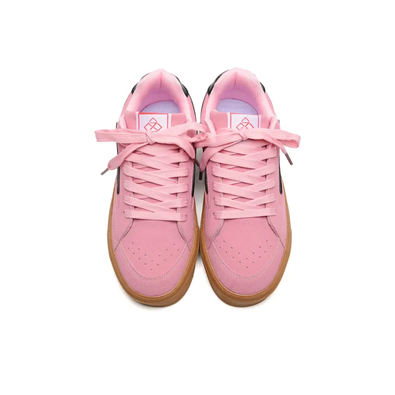 OAOQ Low Top Skateboard Shoes Unisex Pastel Pink-3