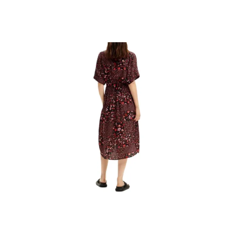 Desigual Short Sleeved Dress Women's Red-2