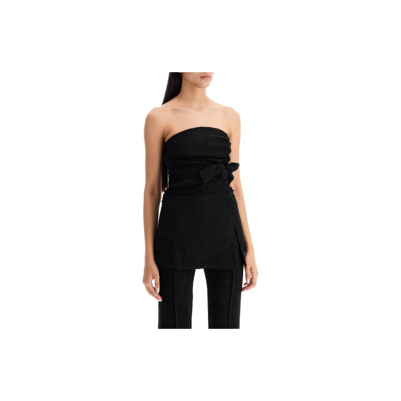GANNI Stretch Strapless Top-1