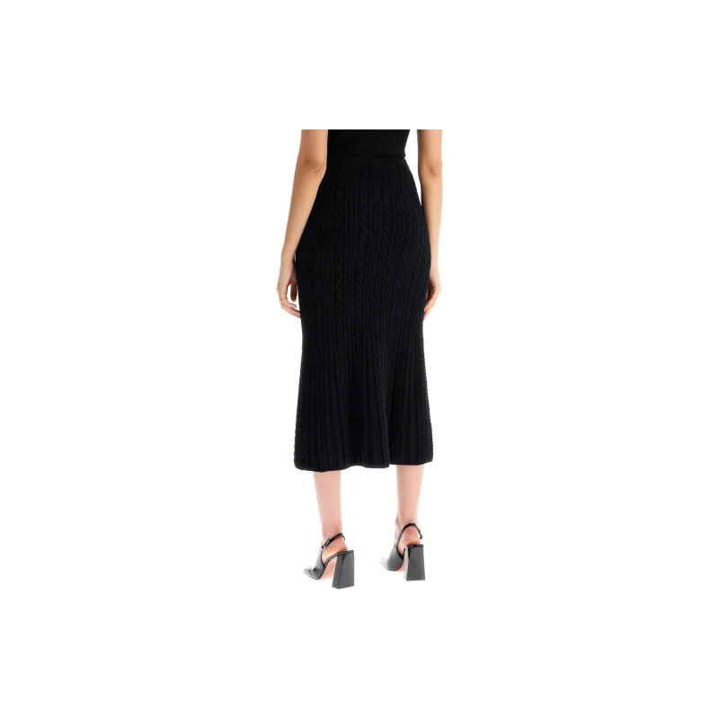 Alessandra Rich Knitted Midi Skirt-2