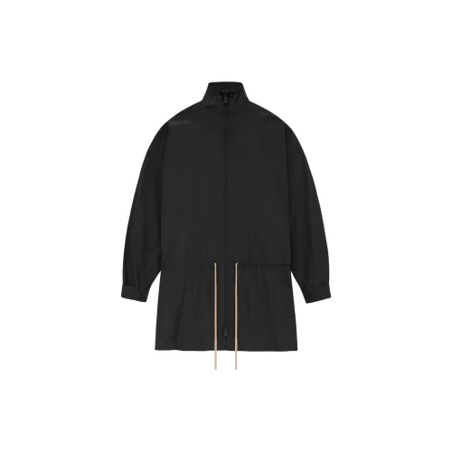 Fear Of God Essentials Fall24 BACK TO SCHOOL Series Trench Coats Men Obsidian Black/BLACK