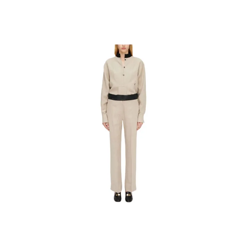 Ferragamo Logo embroidered Linen Shirt-1
