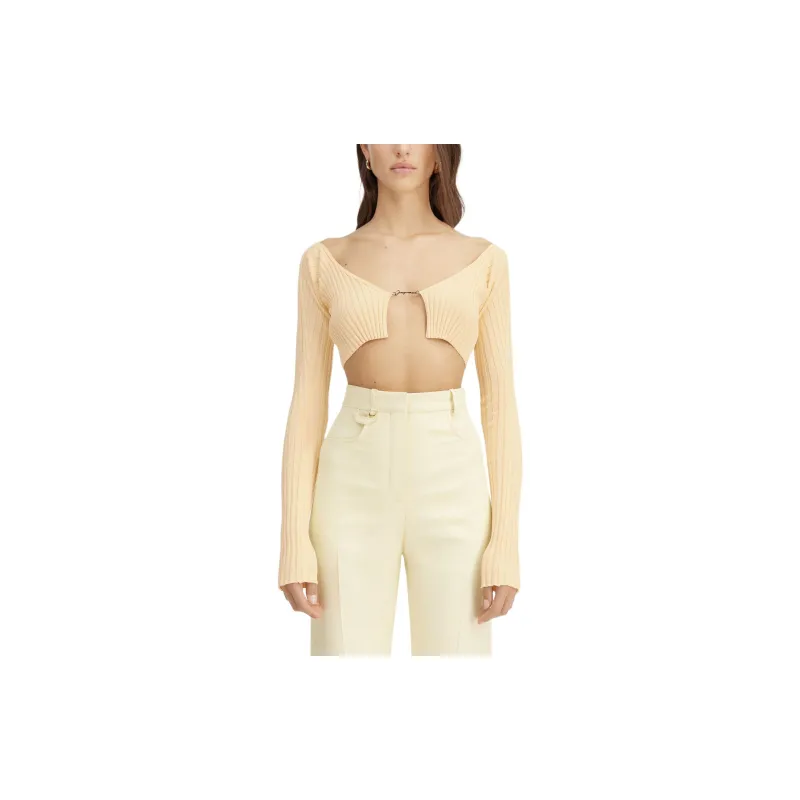 Jacquemus La Maille Pralu Cardigans Light Yellow-1