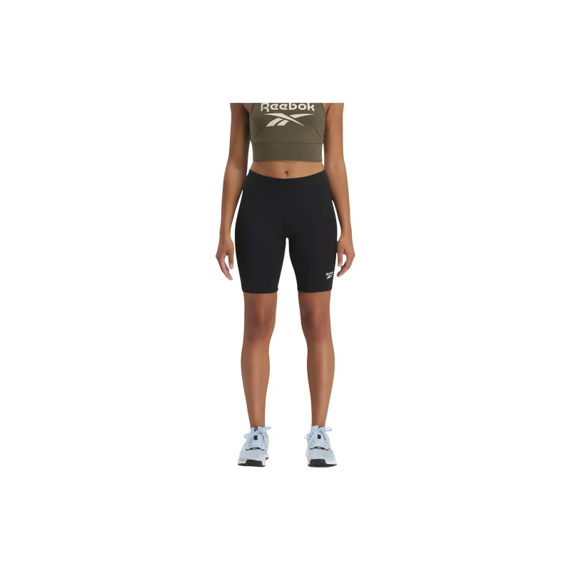 Reebok Identity Small Logo Cotton Bike Short Sports Shorts Women's Black-2