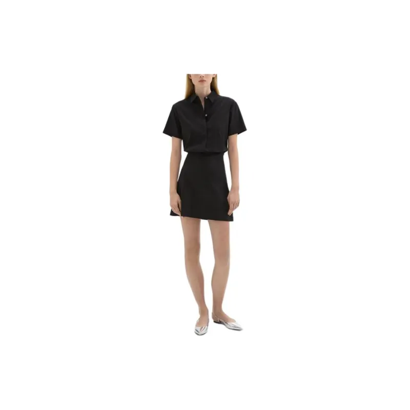 THEORY Short-Sleeved Dresses Women's Black-1
